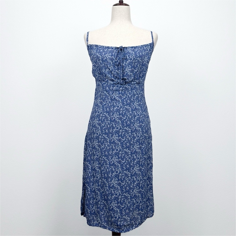 90s‎ Eye Candy Dress Womens L Blue Floral Fairy Dainty Feminine Rachel Friends